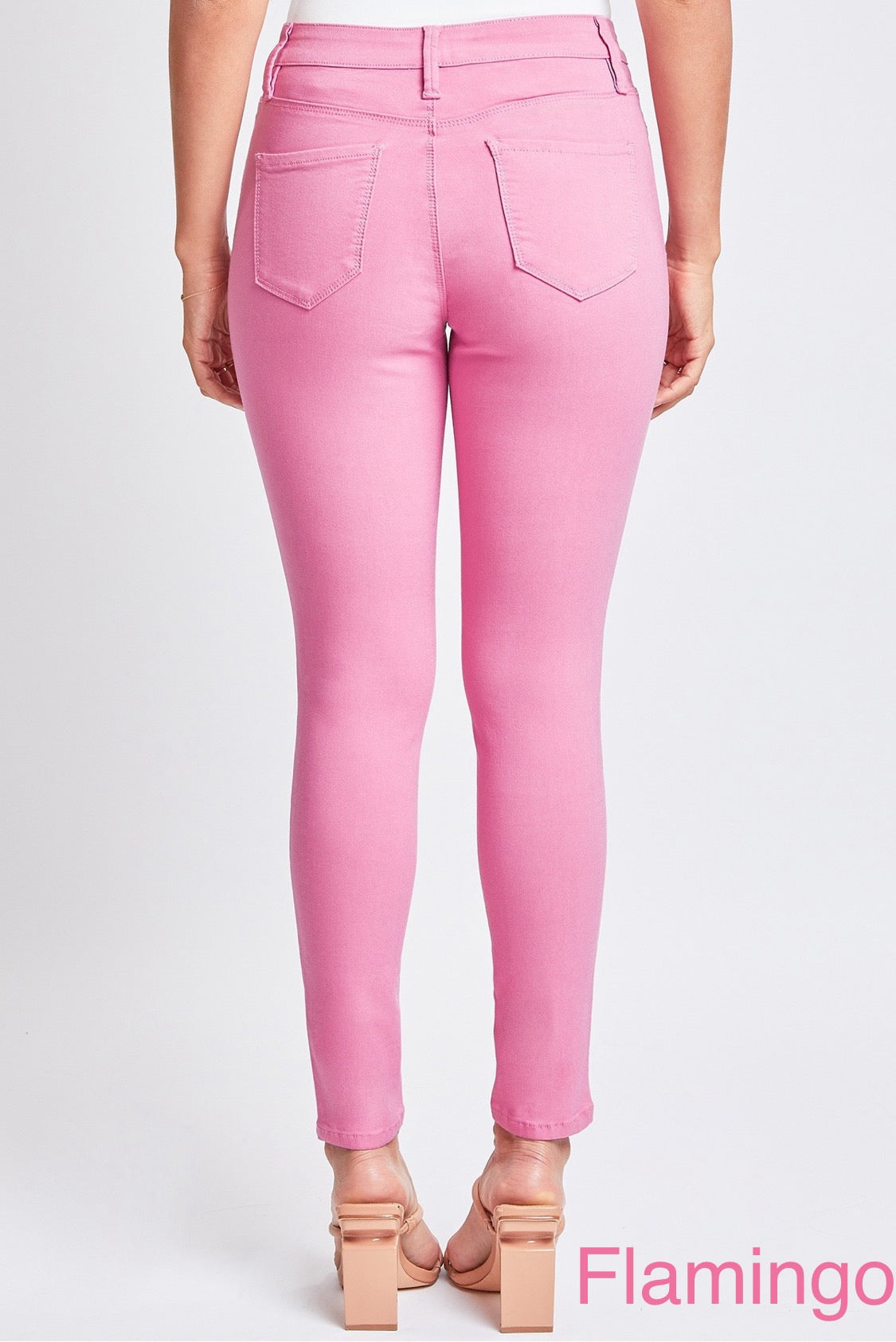 Hyperstretch mid-rise skinny jeans