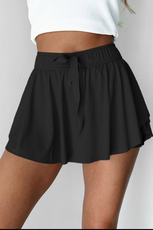 Black skort
