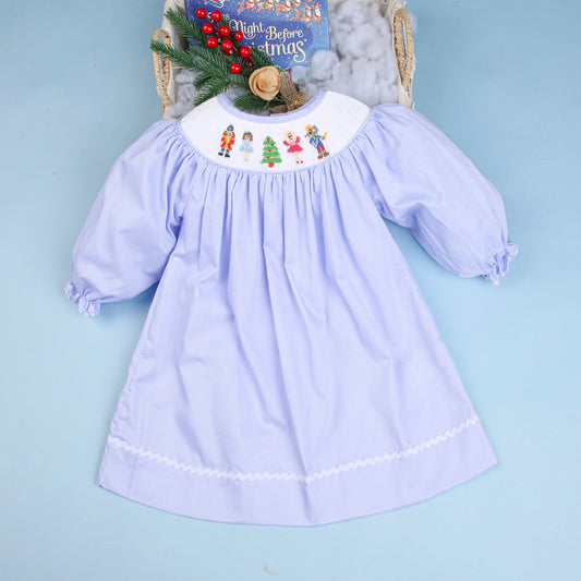 Christmas characters smocked dress