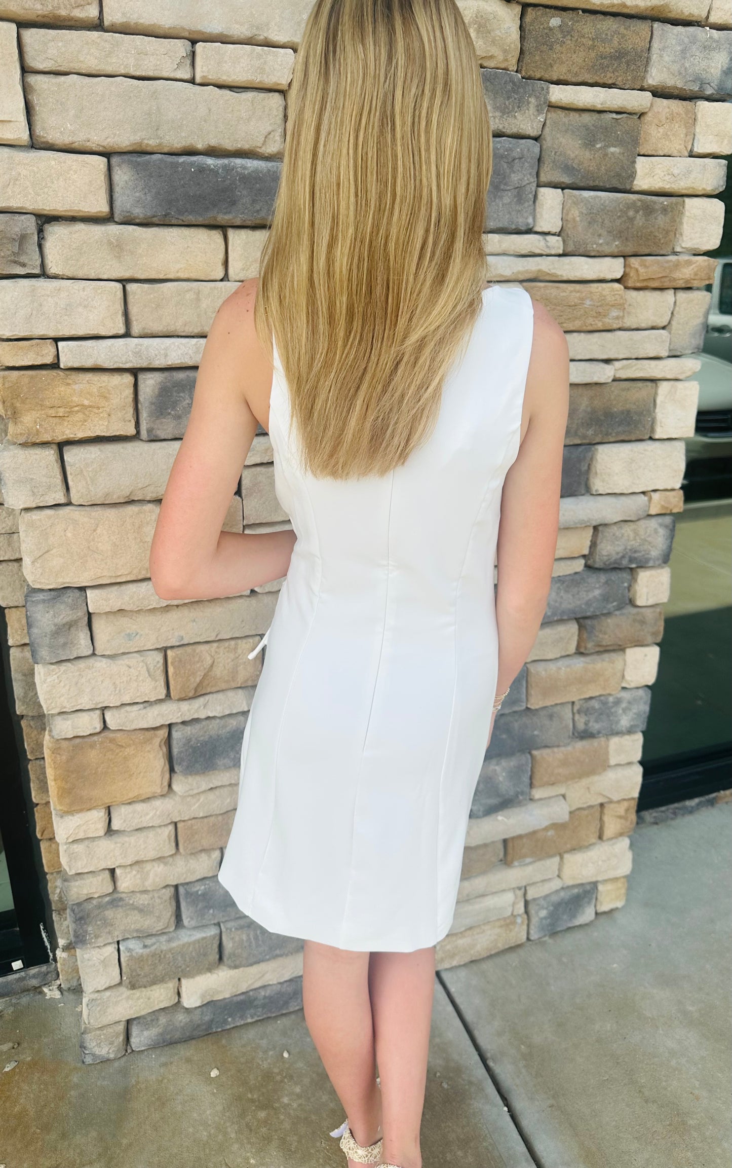 White bows dress