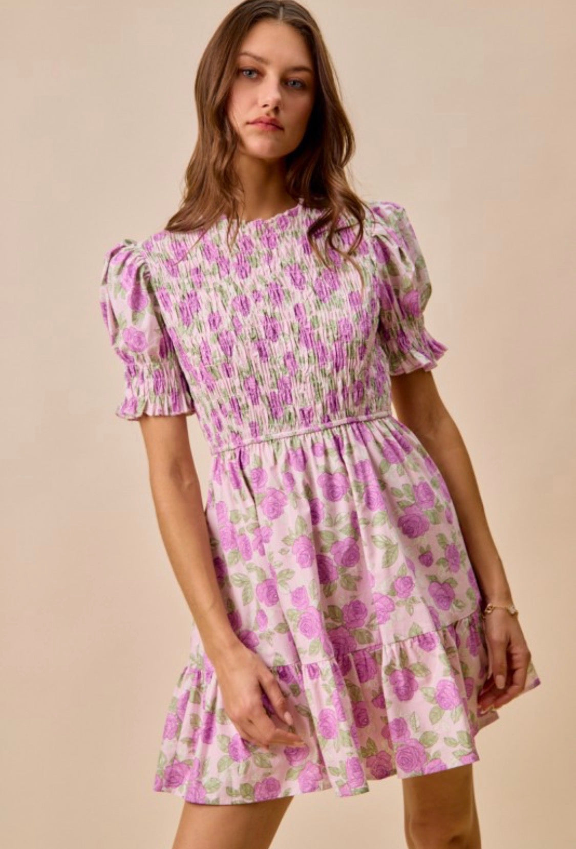 Lavender floral dress