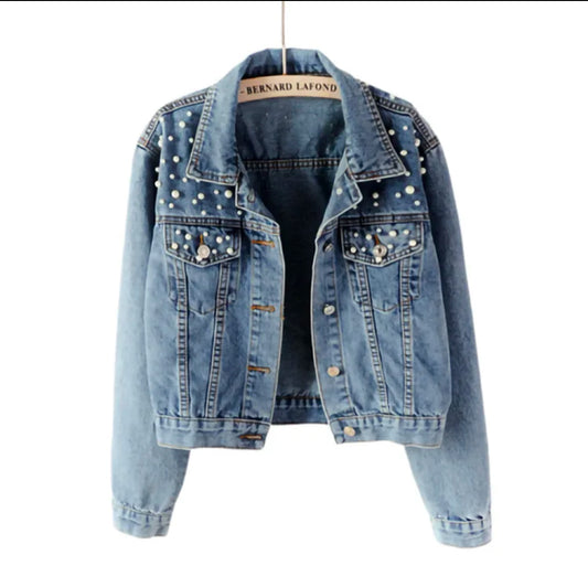 Pearls denim jackets