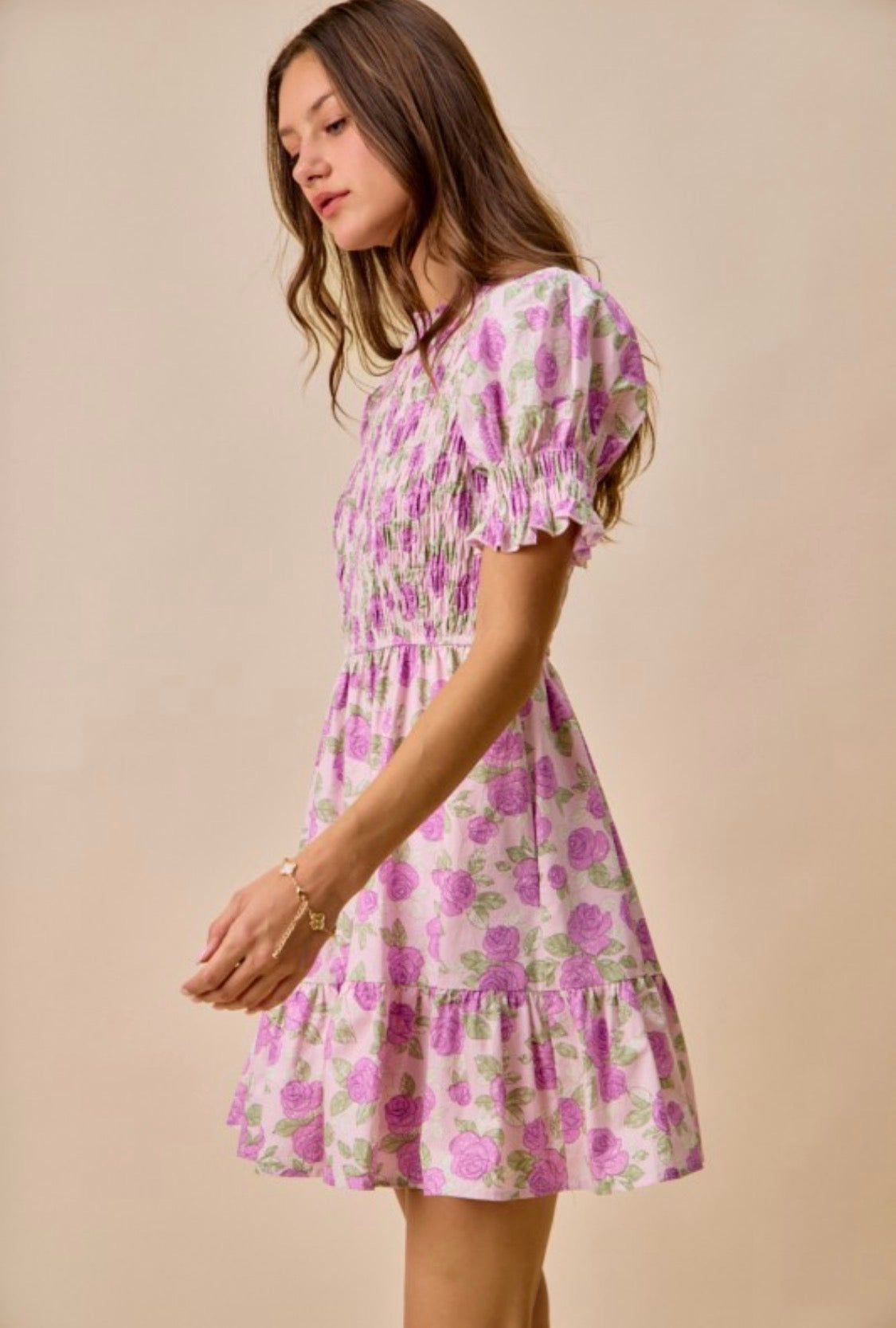 Lavender floral dress