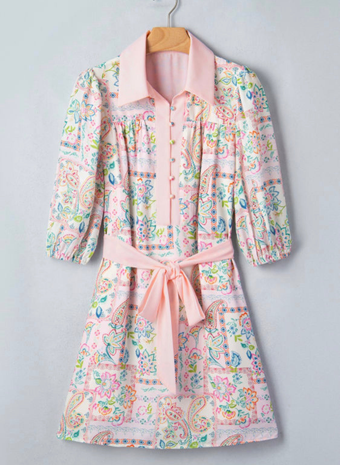 Pink floral dress