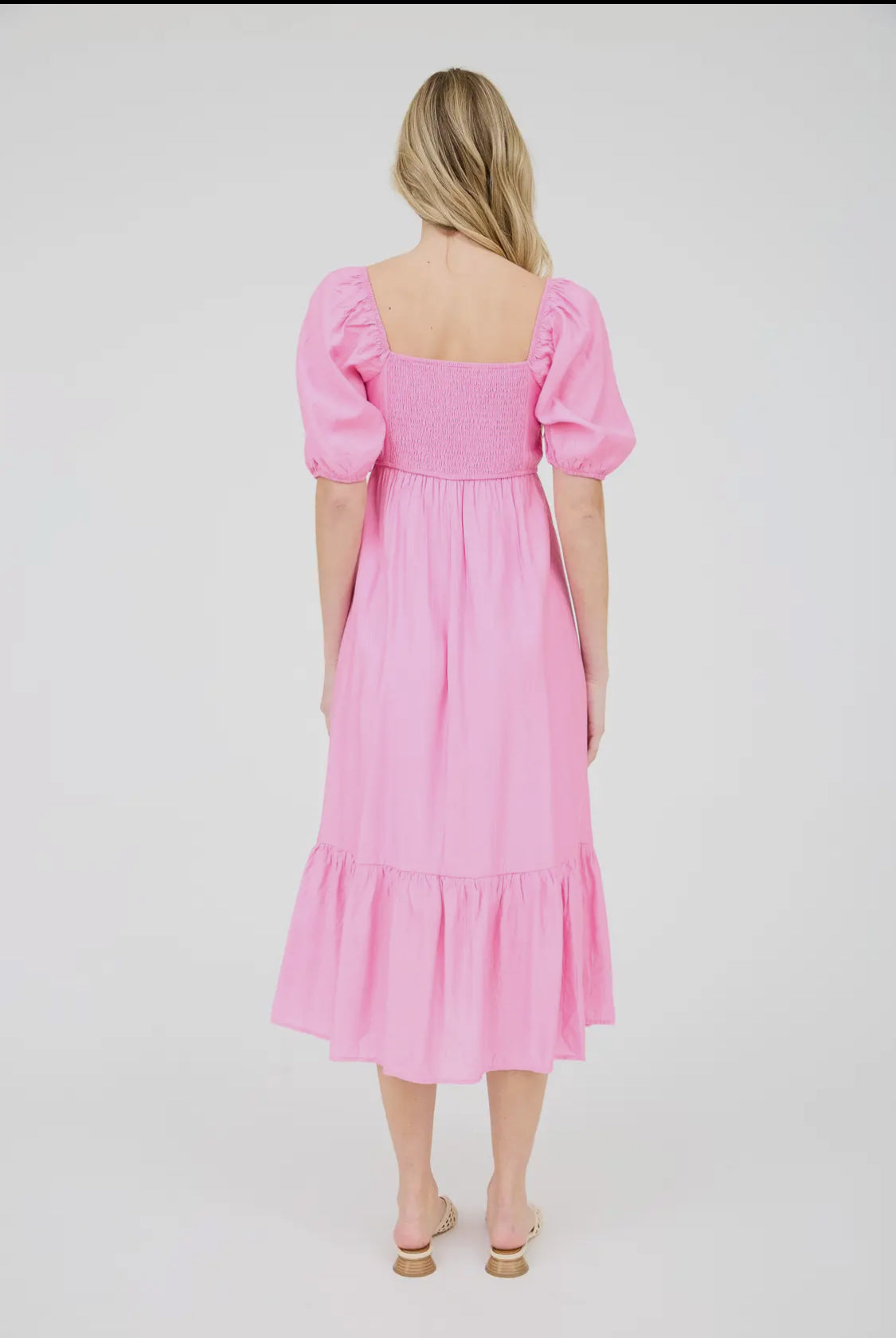 Pink midi dress