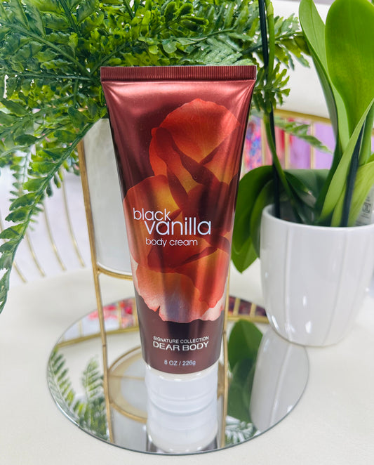 Black vanilla body cream