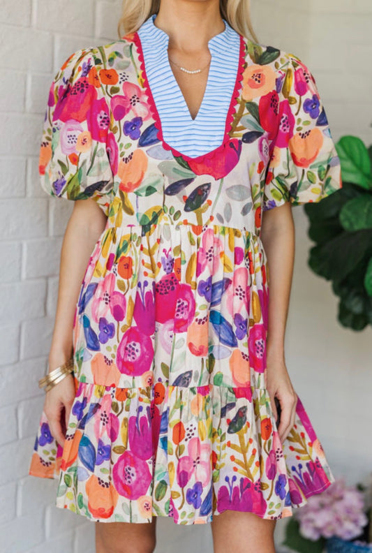 Bright multicolored dress