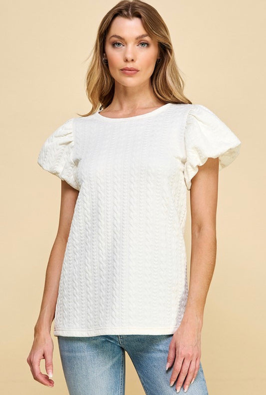 Cream texture top