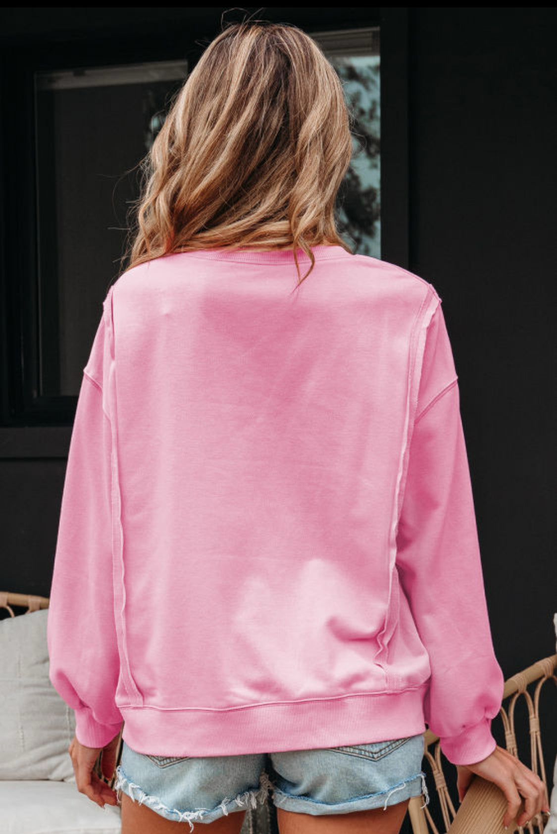 Pink bow sweatshirt