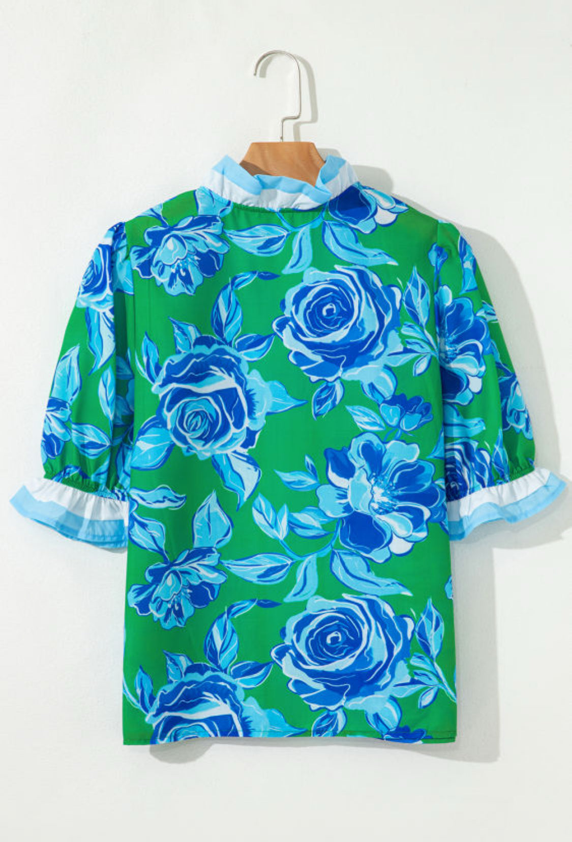 Green floral top