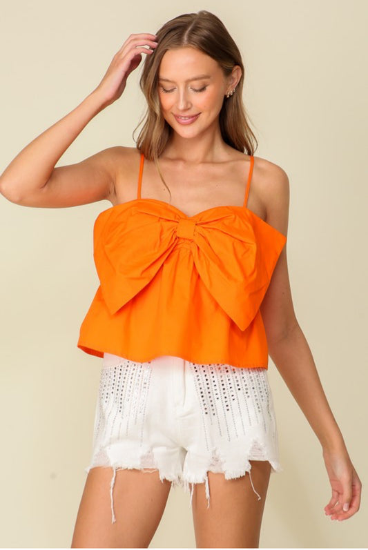 Orange bow top