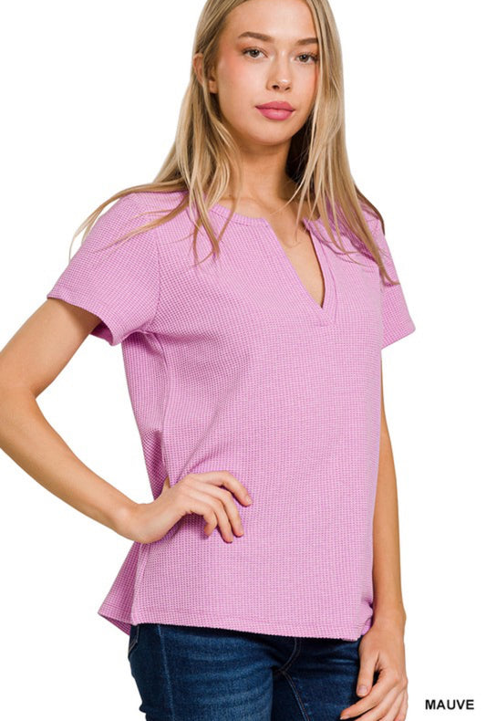 V neck short sleeve top