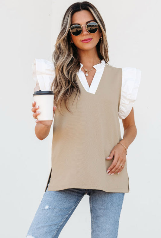 Khaki texture top