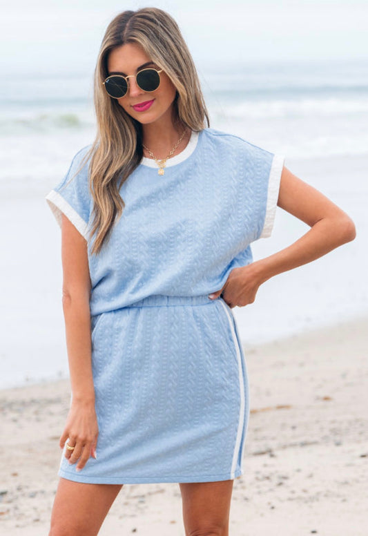 Blue skort set