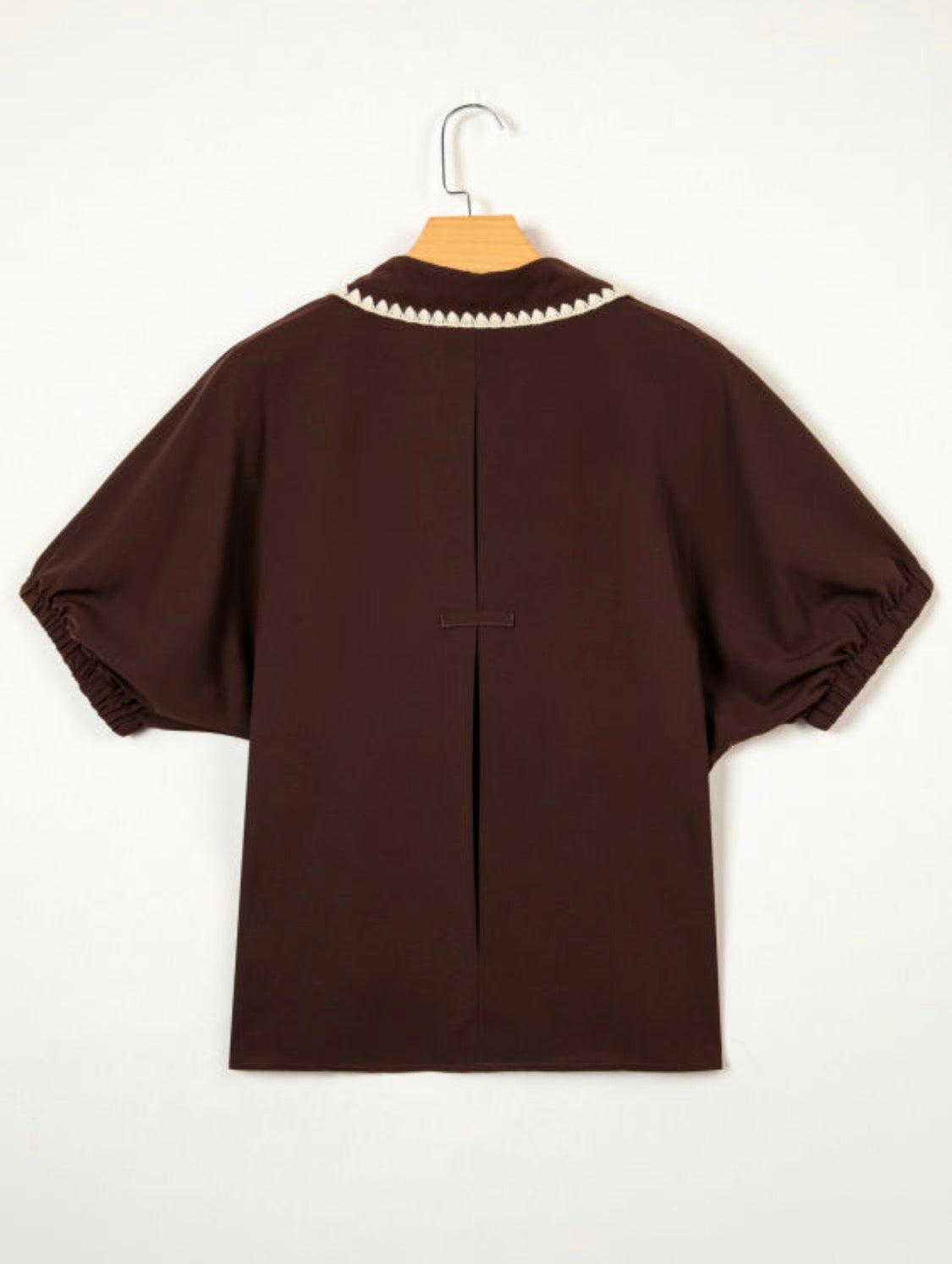 Brown V neck top
