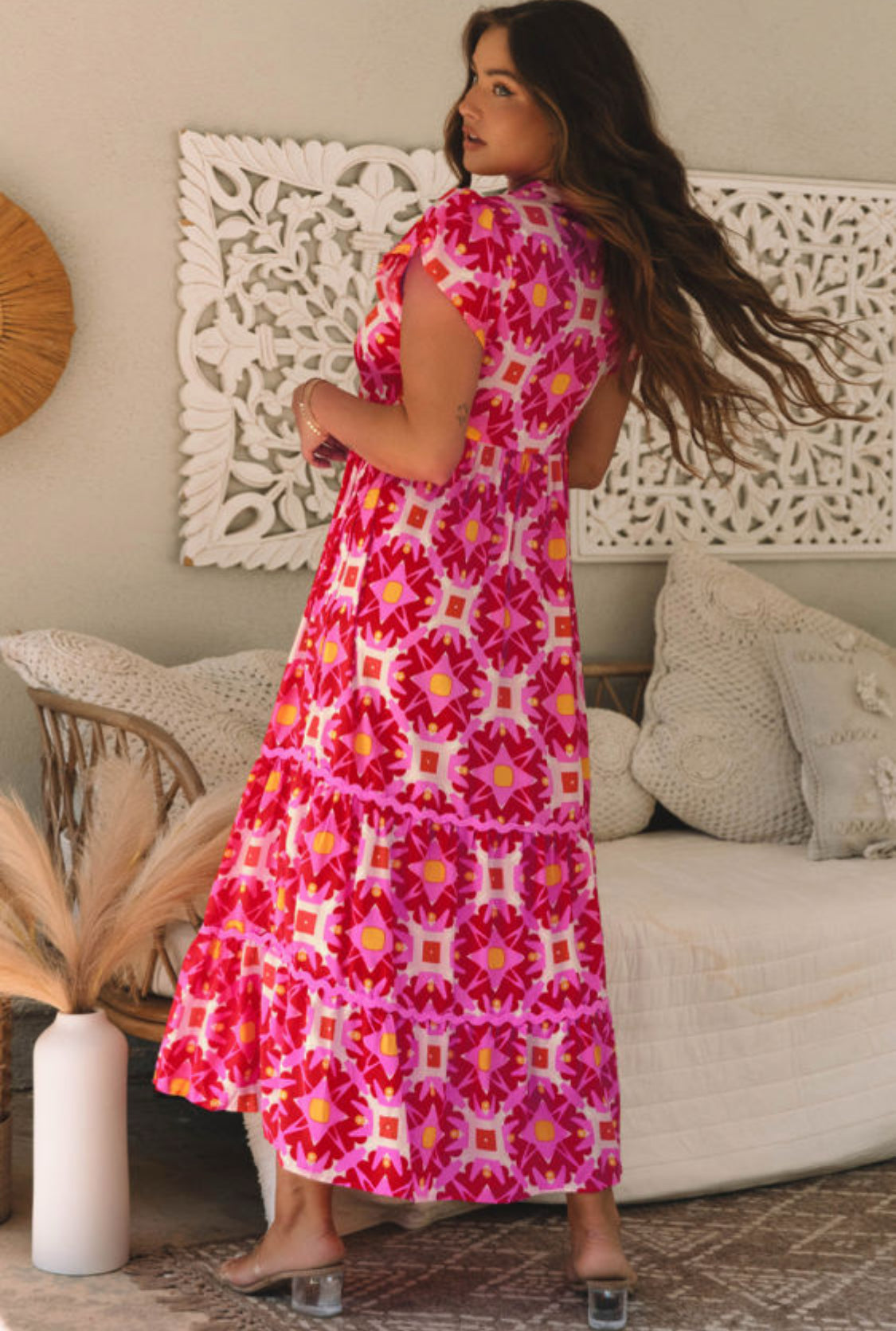 Pink maxi dress