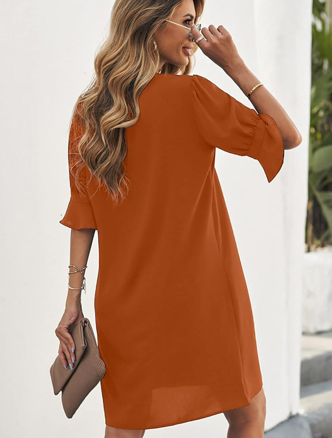 Burn orange dress