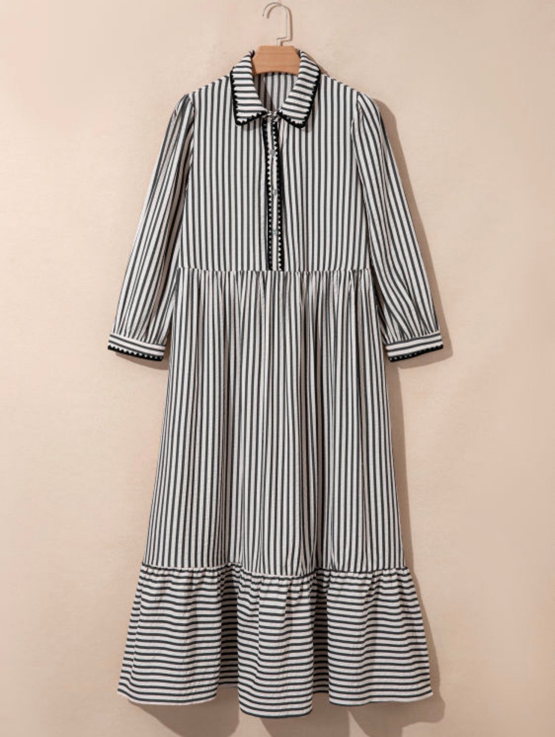 Black stripes dress