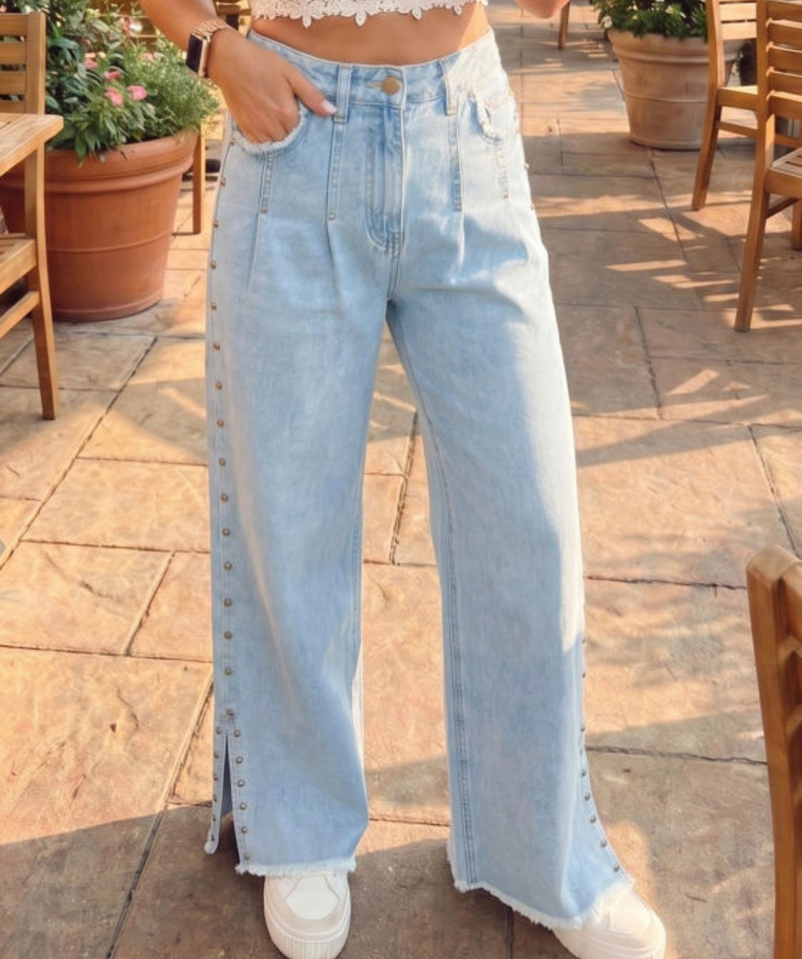 Blue wide legs Jean