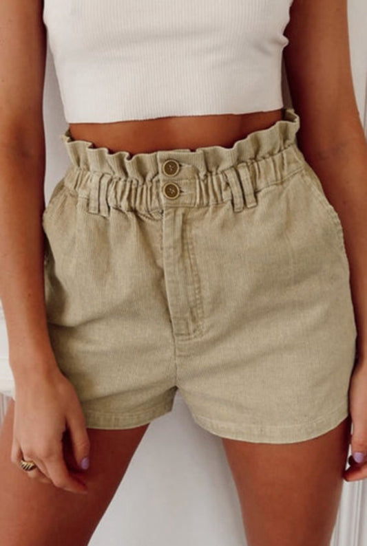 Apricot Corduroy Short