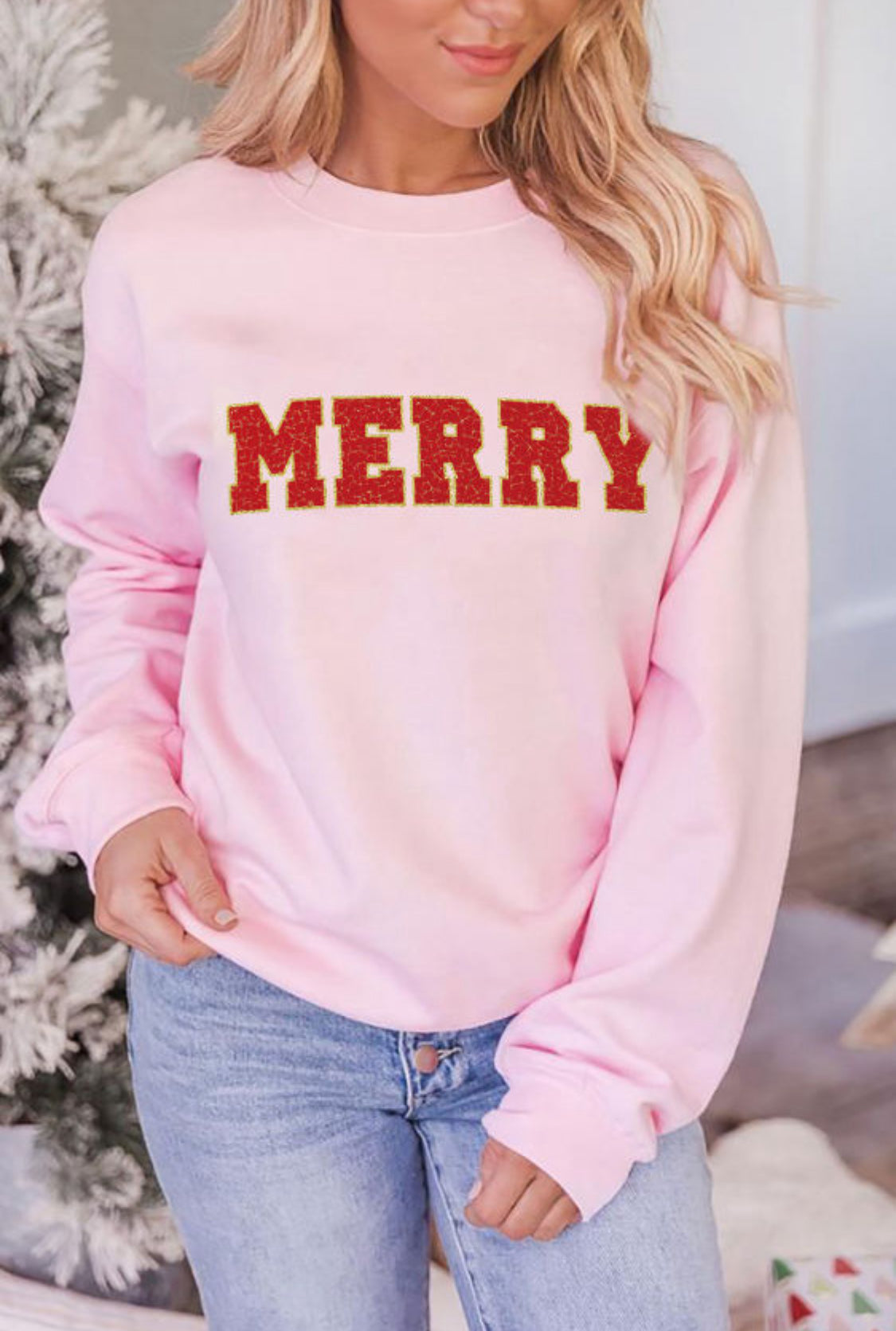 MERRY Pink Sweatshirt