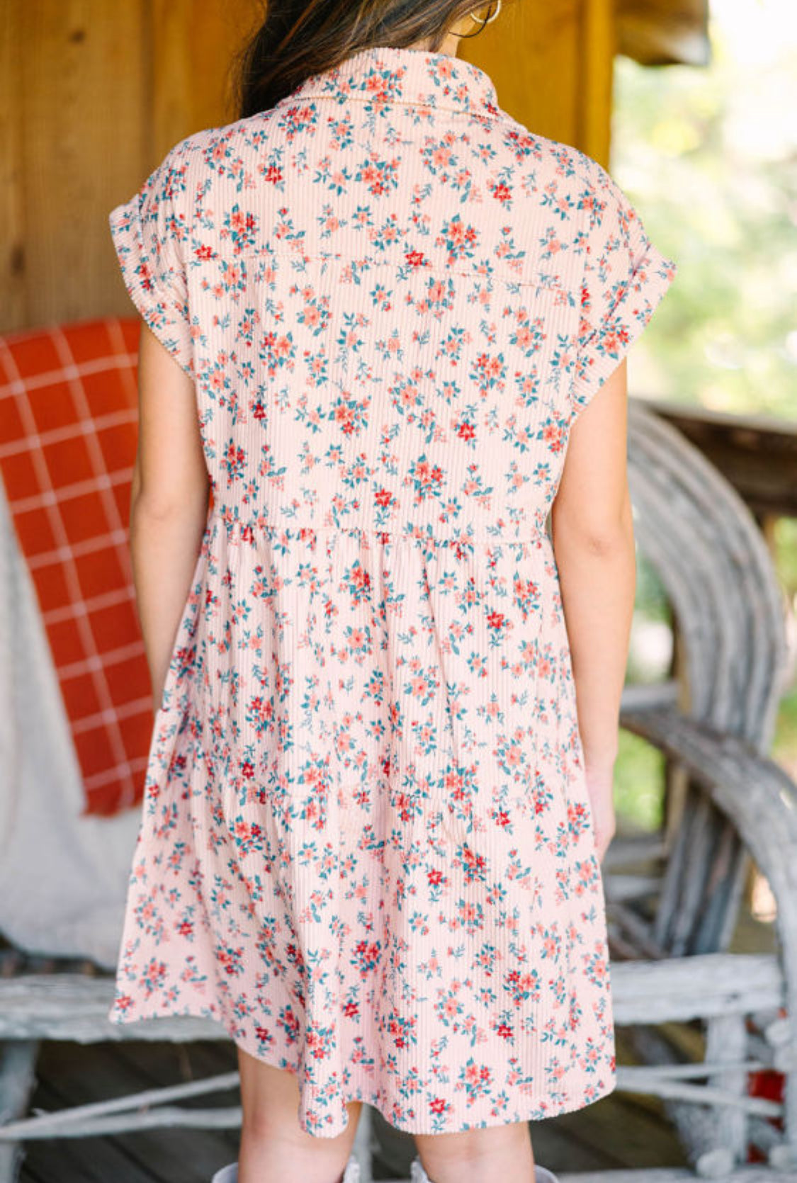 Pink floral dress