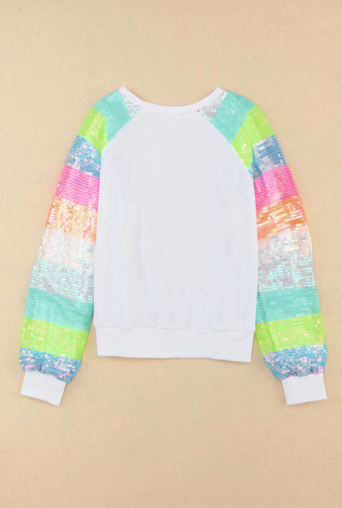 Sequin sleeve sweatshirt