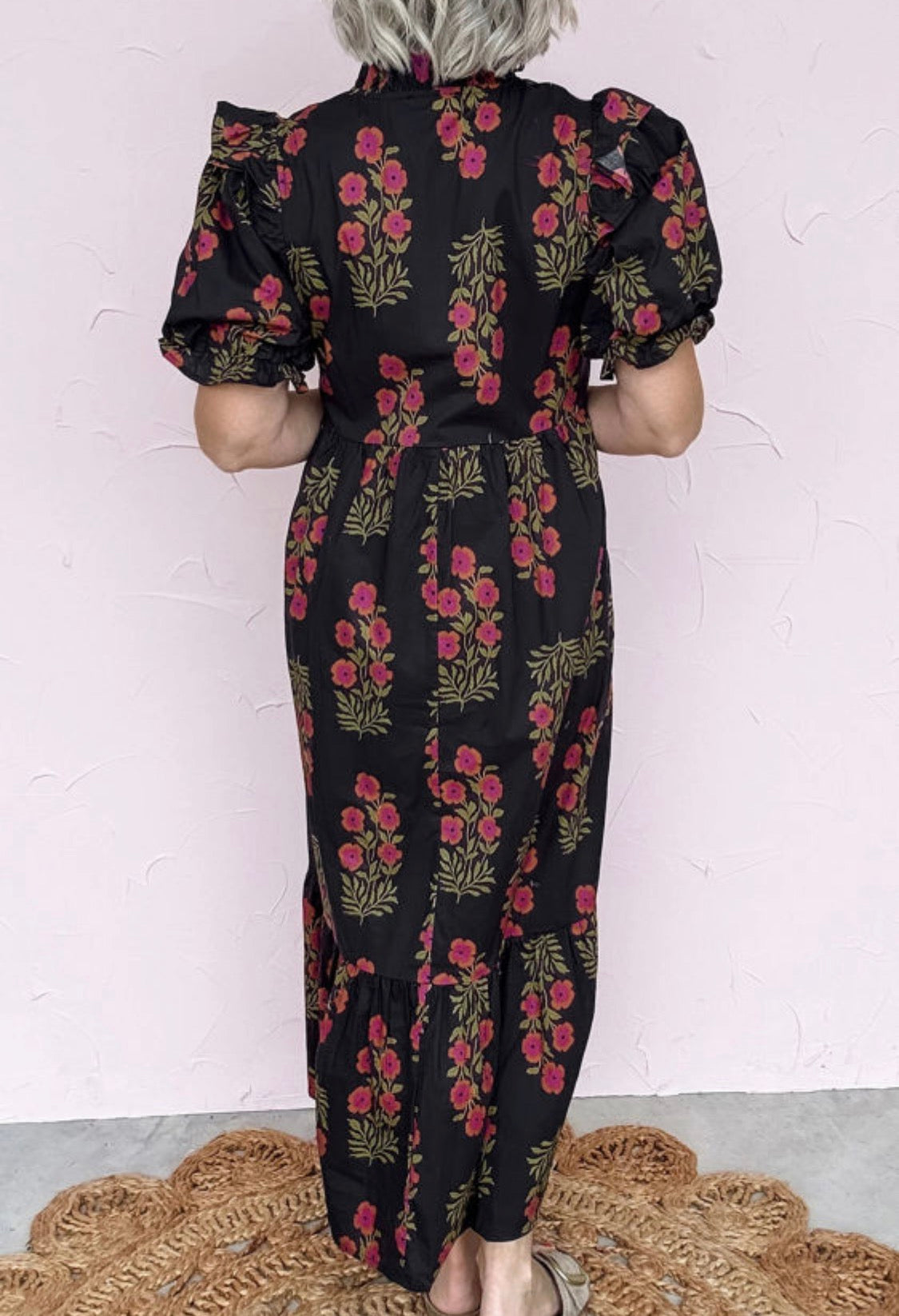 Black floral dress