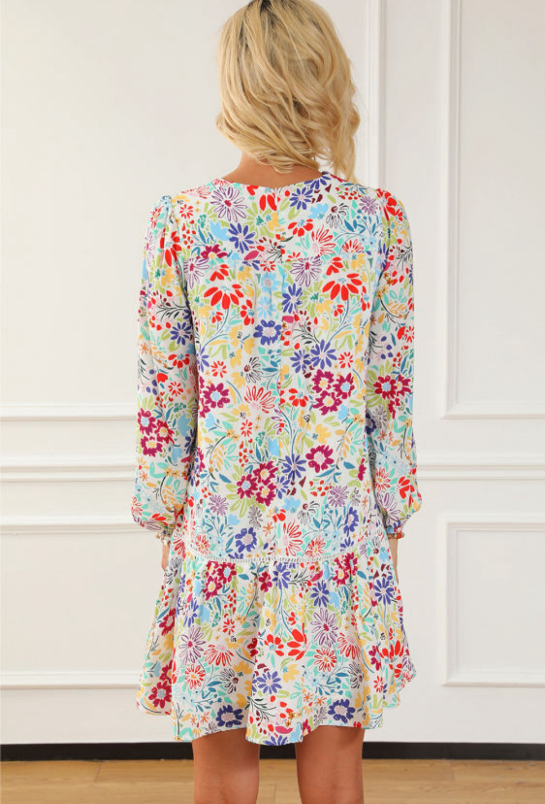 Floral long sleeve dress