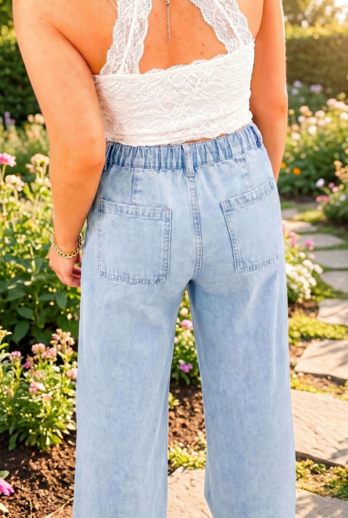 Blue wide legs Jean
