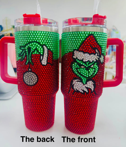 Red rhinestone tumbler 40oz