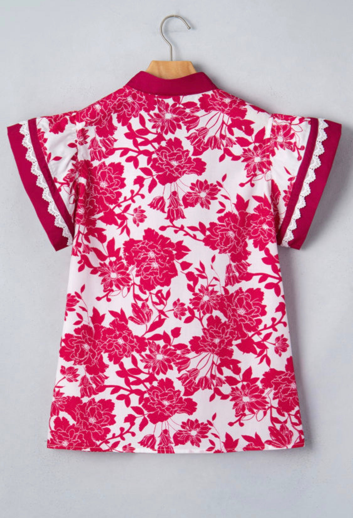 Red floral top