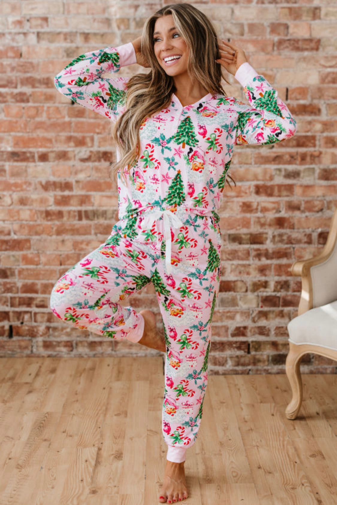 Pink Christmas pajama