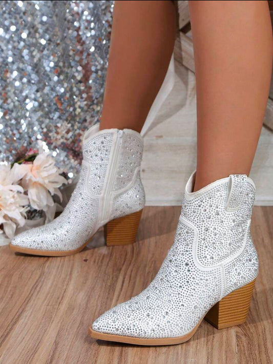 Rhinestones women boots