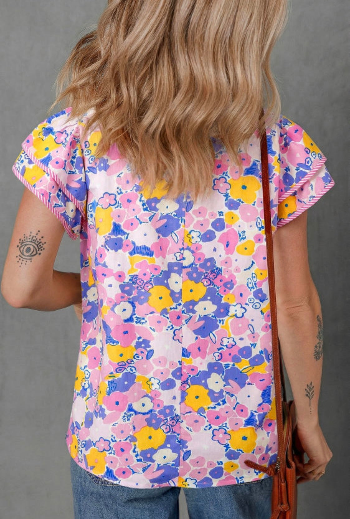 Pink floral top