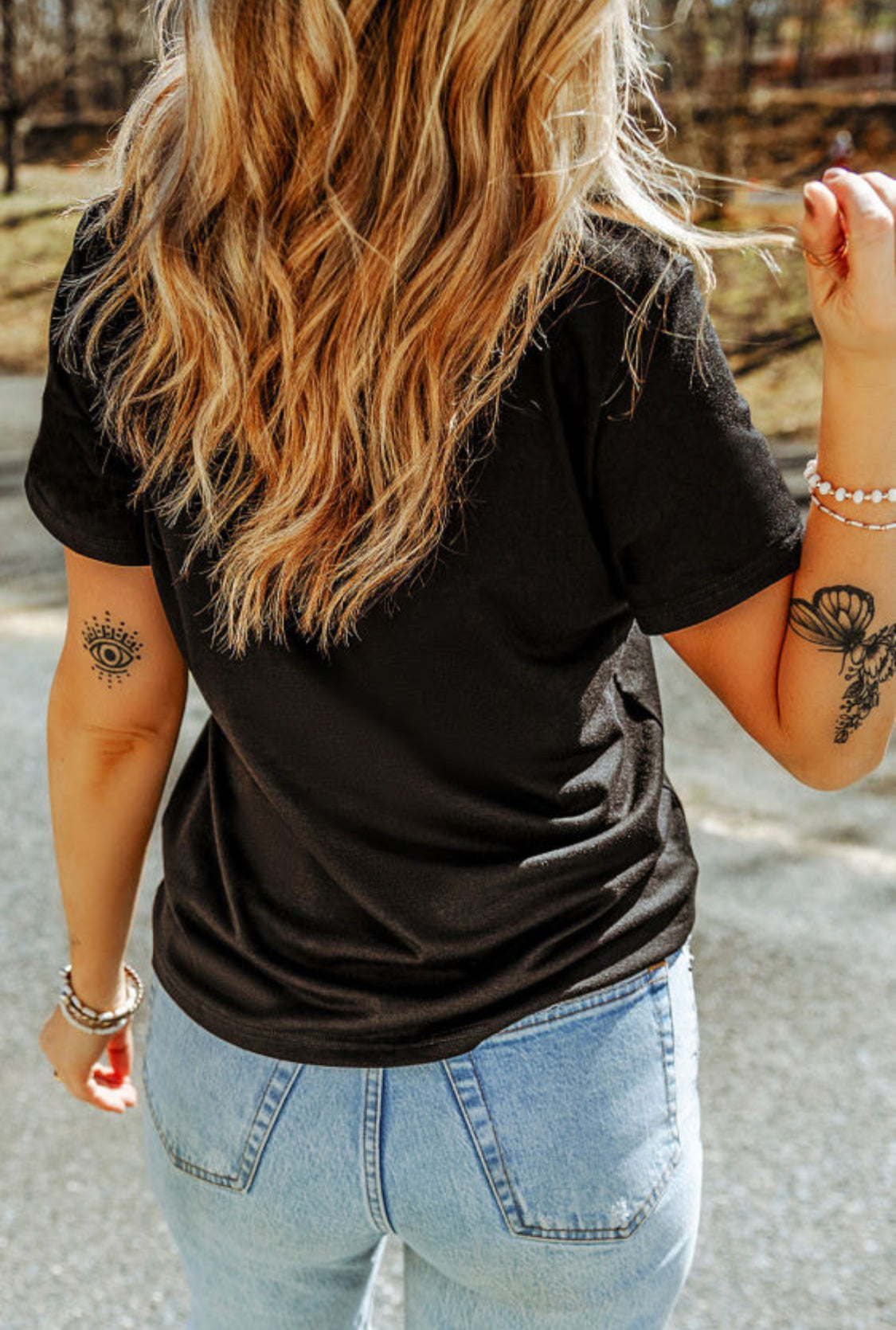 Rhinestone bow tee