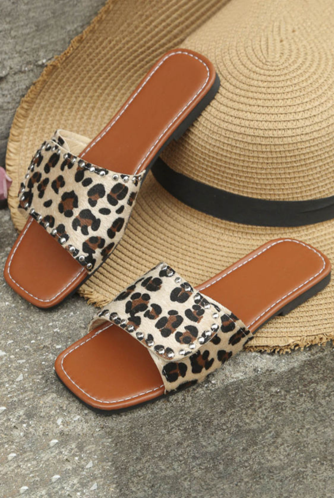 Leopard print sandals