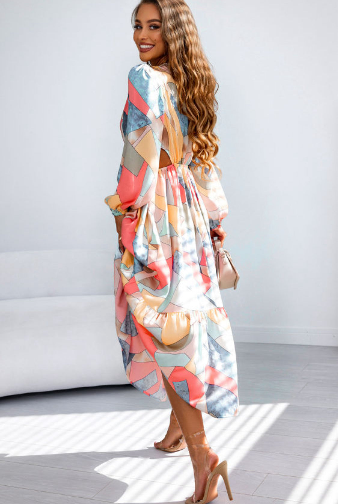 Cut out long maxi dress