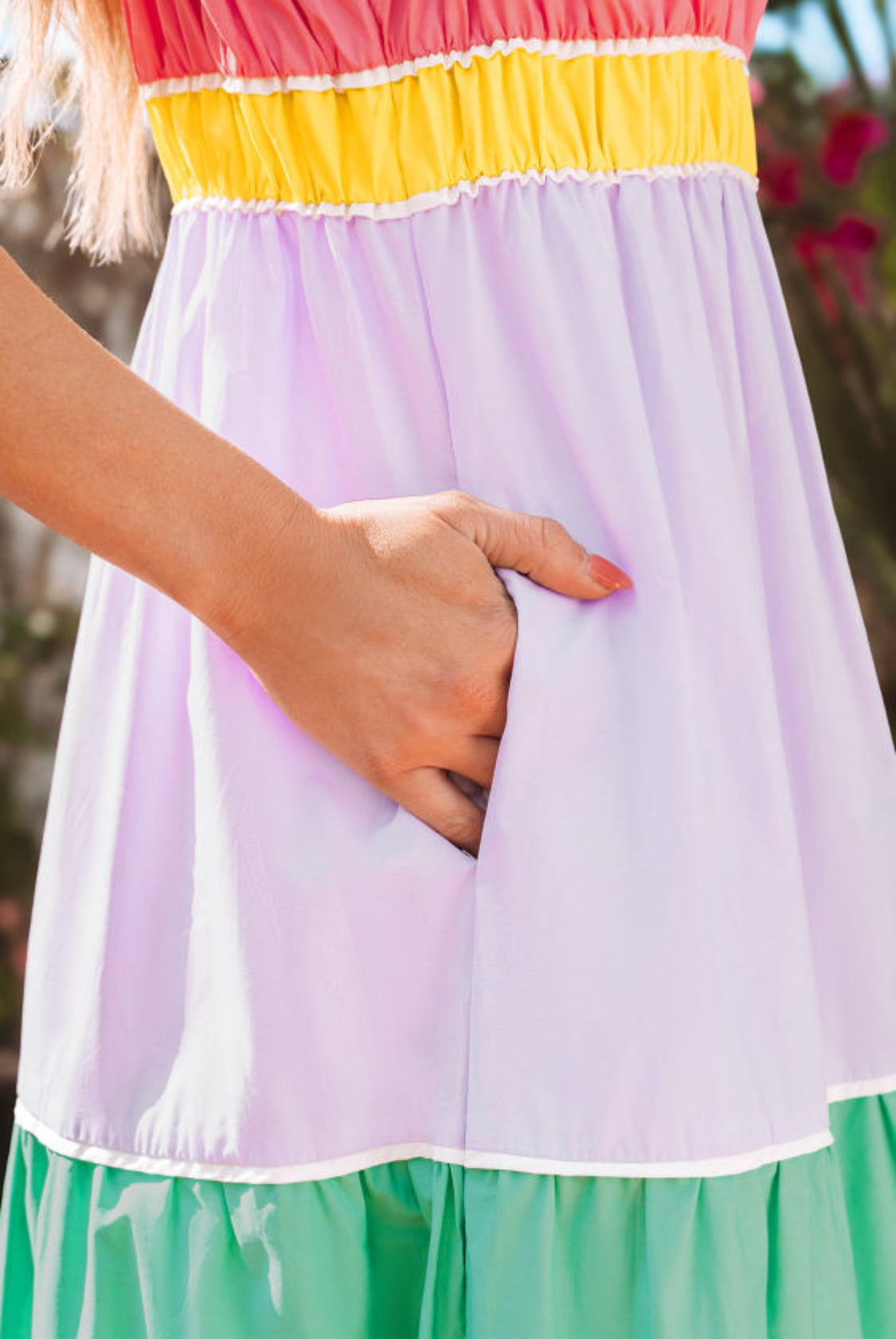 Colorblock maxi dress