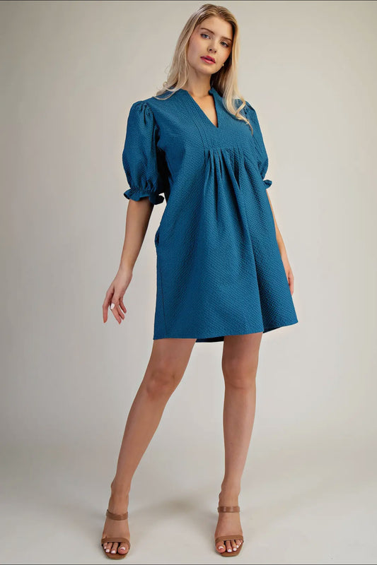 Puff sleeve mini dress