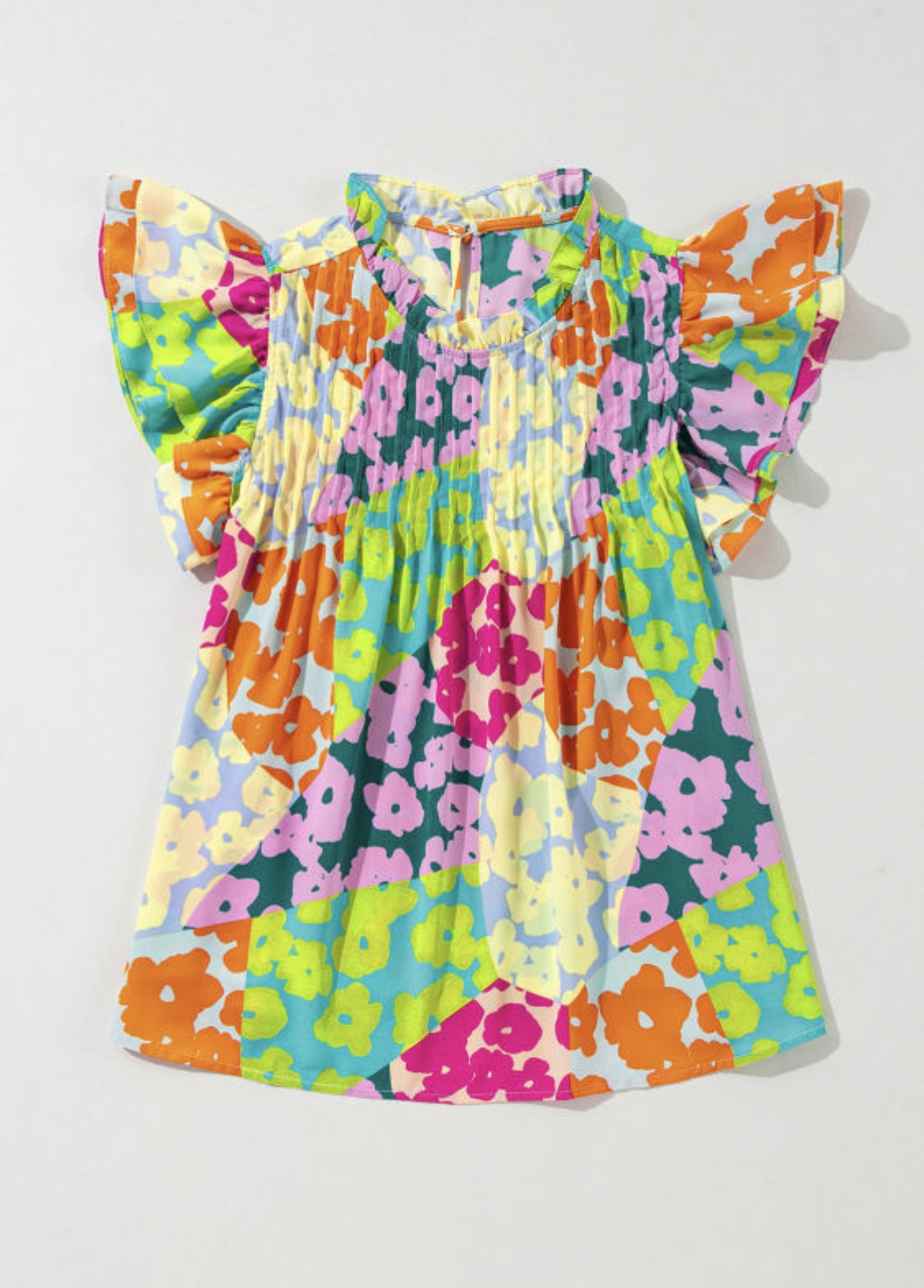 Multicolored flowers top