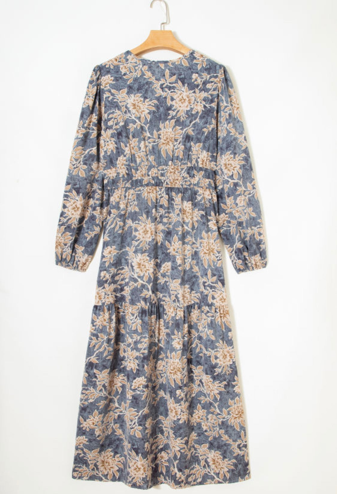 Blue gray floral dress
