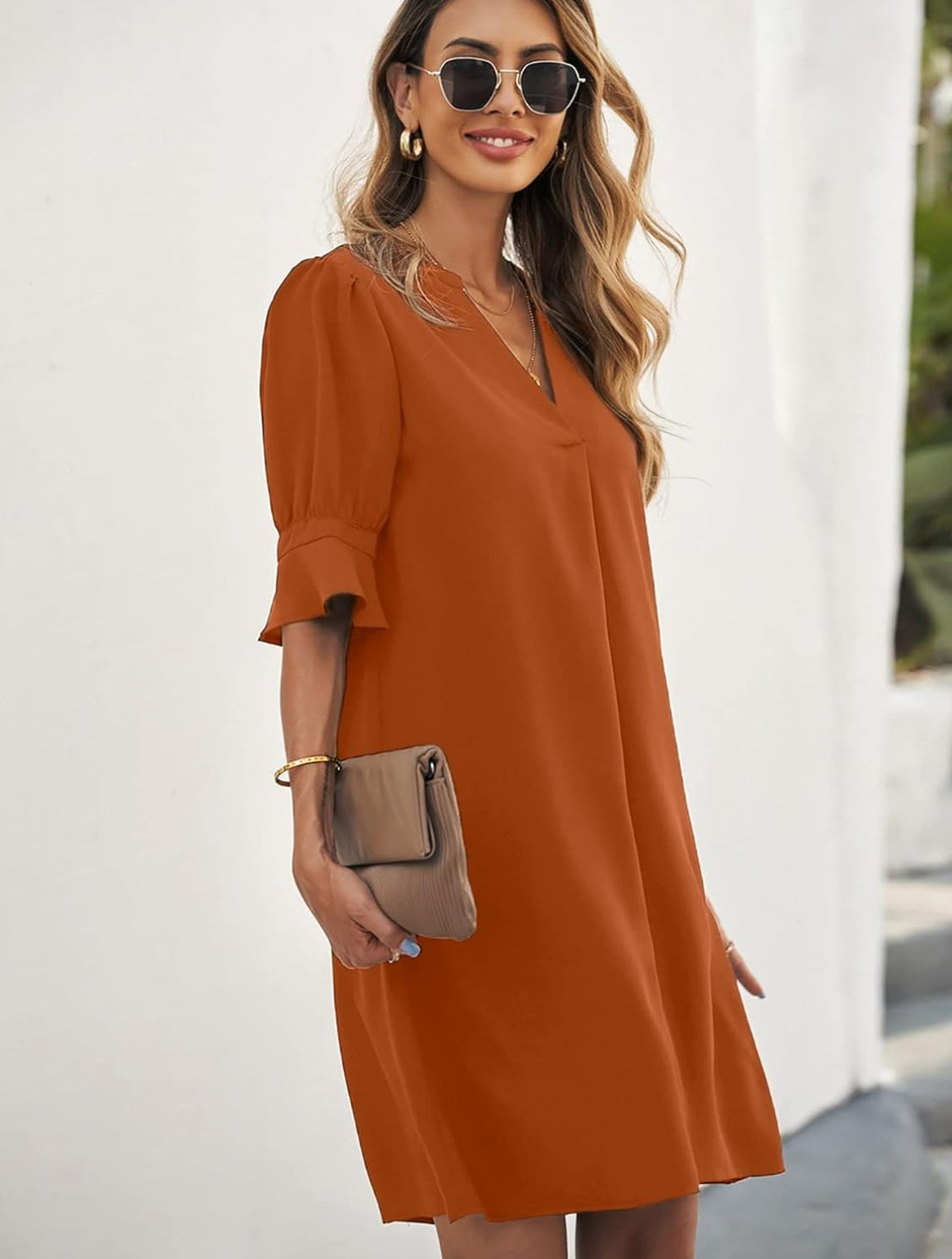 Burn orange dress