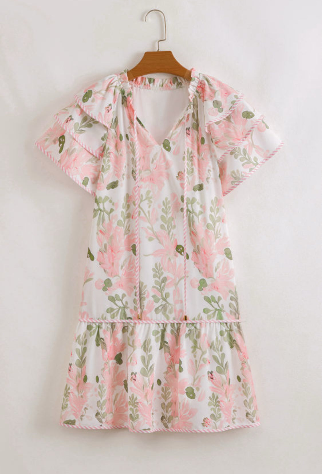 Peach floral dress