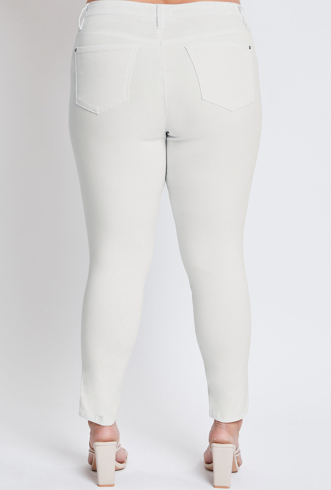 Hyperstretch mid-rise skinny jeans