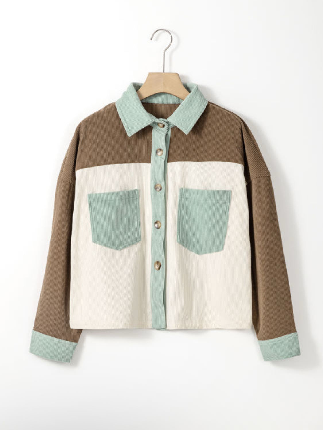 Colorblock corduroy jacket