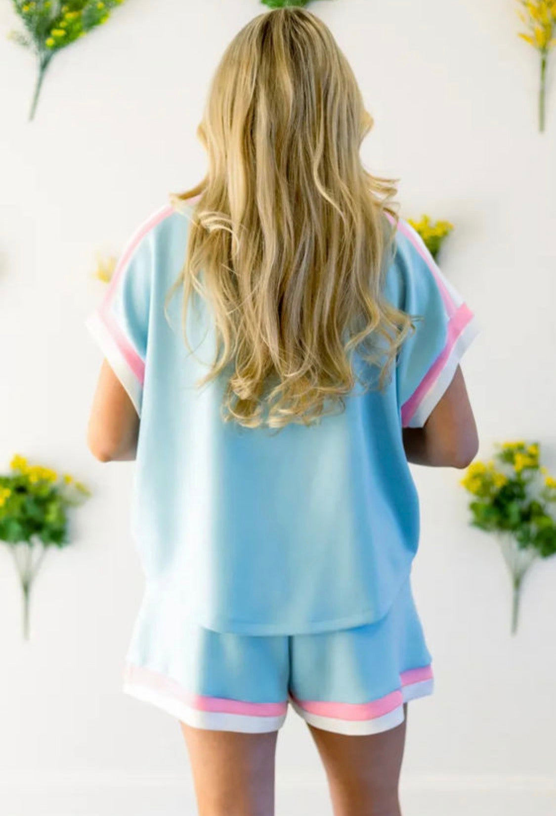Blue short set (oversized)