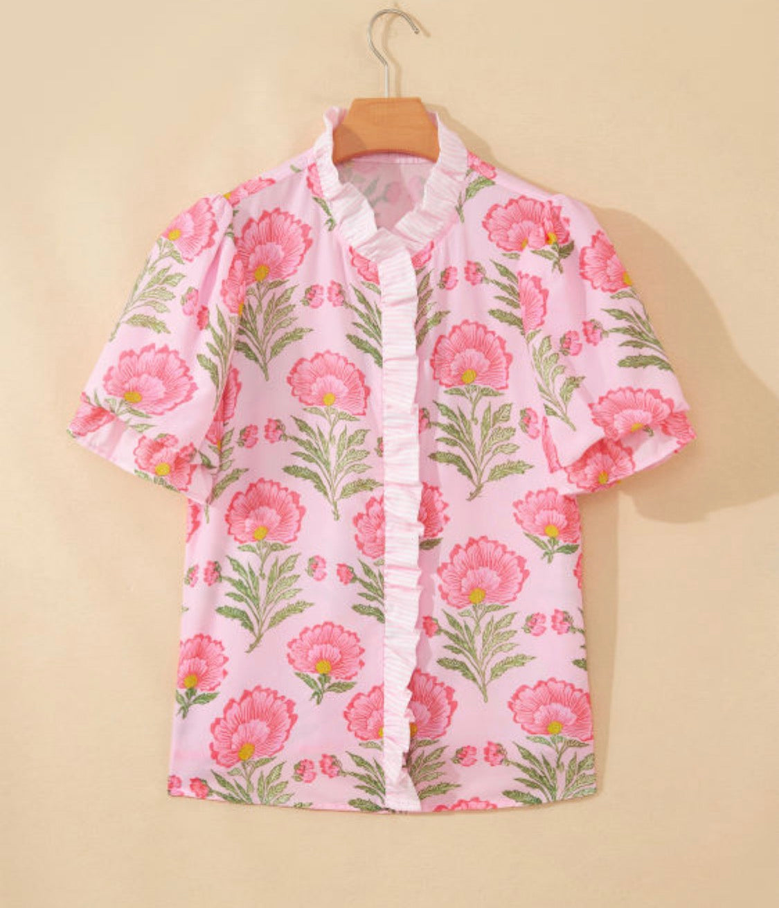 Pink floral top