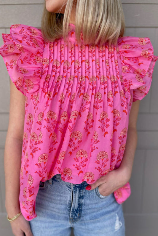 Pink floral top