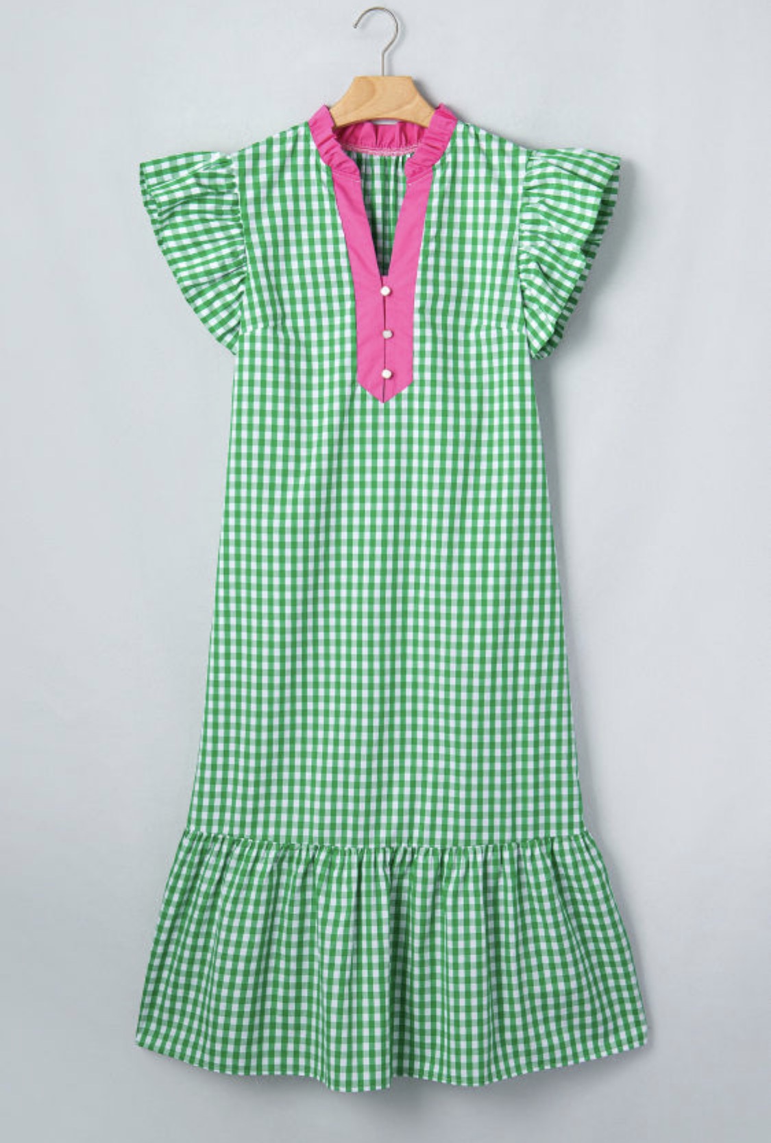Bright green dress
